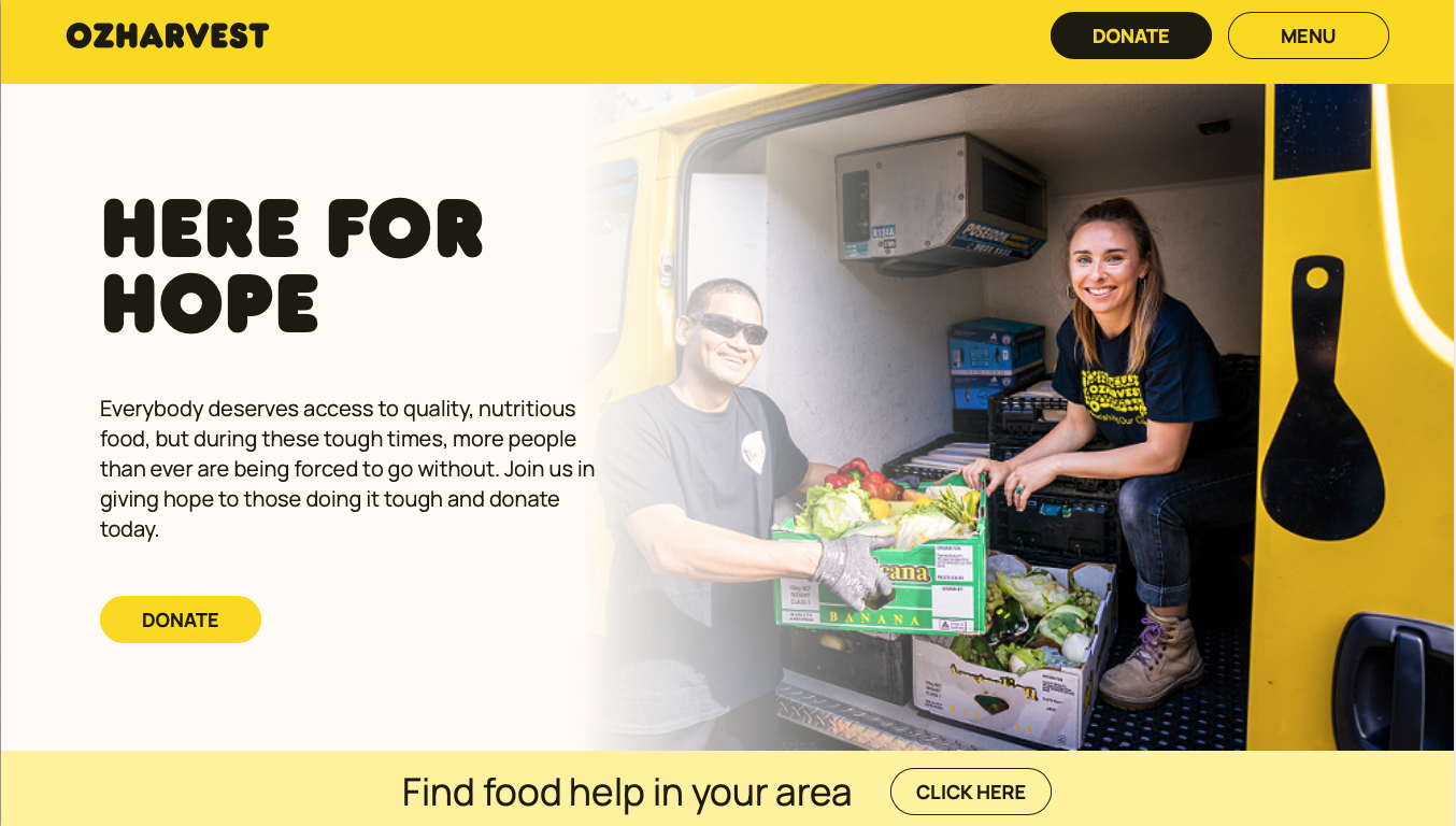 OzHarvest home hero