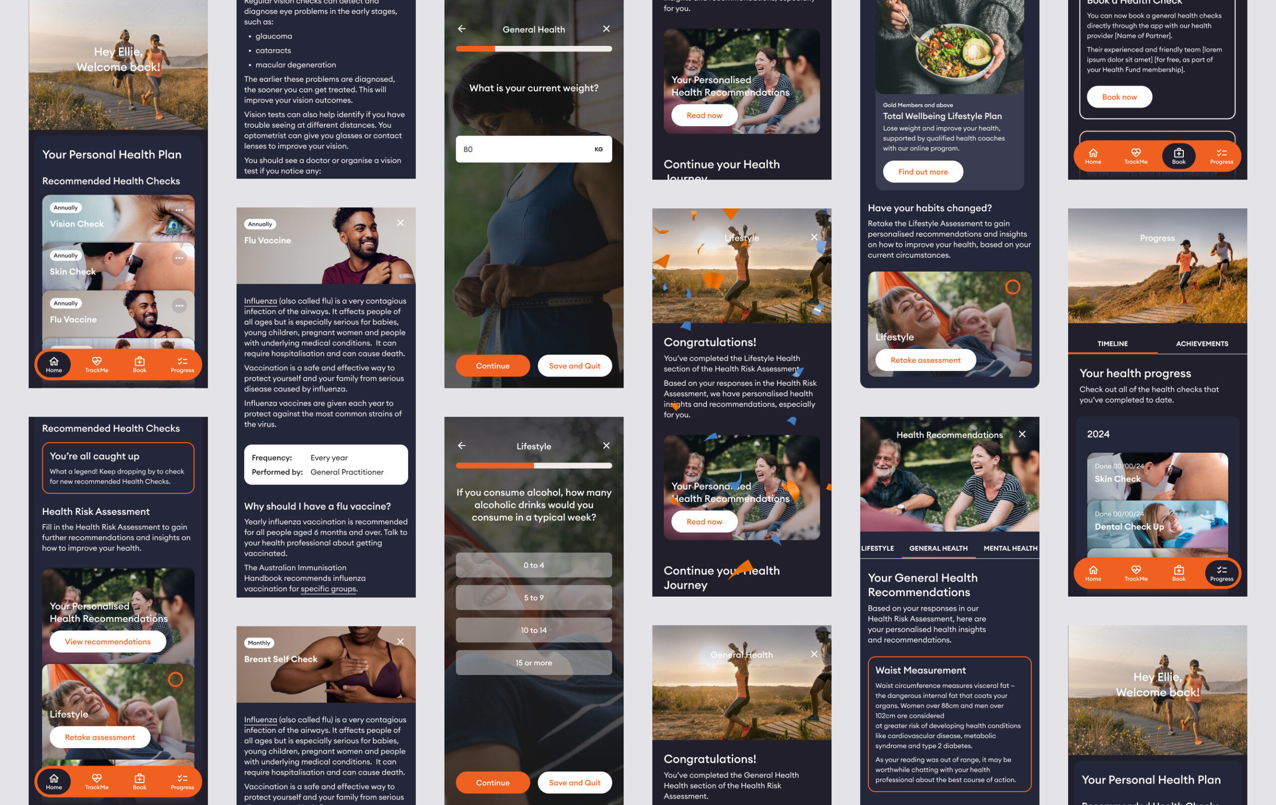 Preventative health app - final design
