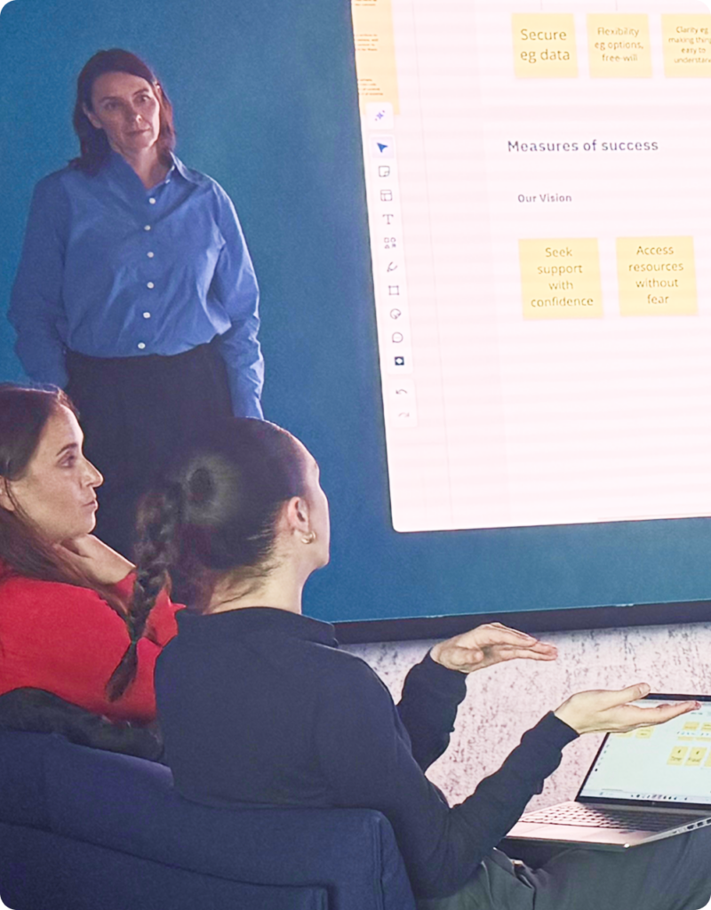 Ellie Brassé training business analysts in UX Design at Cognizant Moment